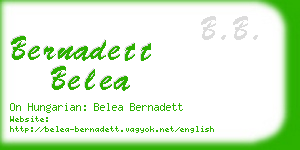 bernadett belea business card